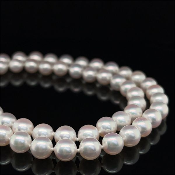 5-5.5MM Akoya Pearl Strand in 14KT White Gold Size18