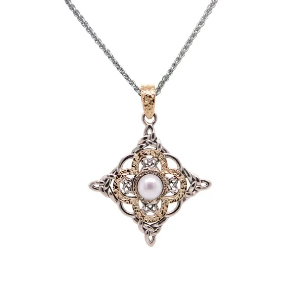 Keith Jack PPX141-FWP Silver and 10K Gold Aphrodite Pendant - White Fresh Water Pearl Taylors Jewellers Alliston, ON