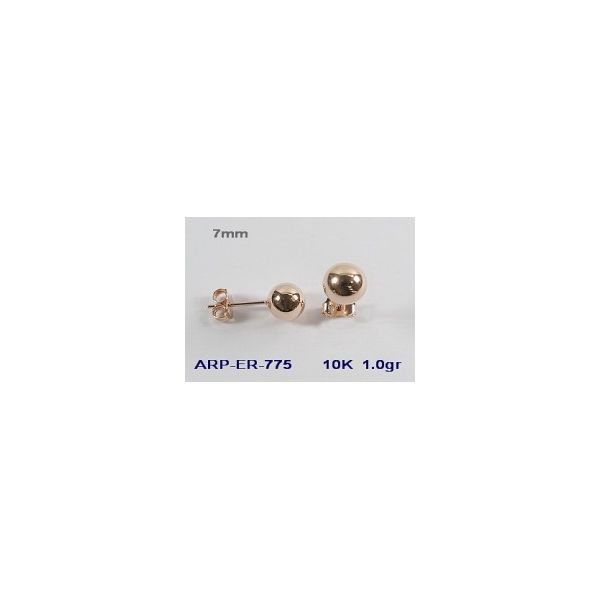 10KT ROSE GOLD  7MM BALL STUD EARRINGS Taylors Jewellers Alliston, ON