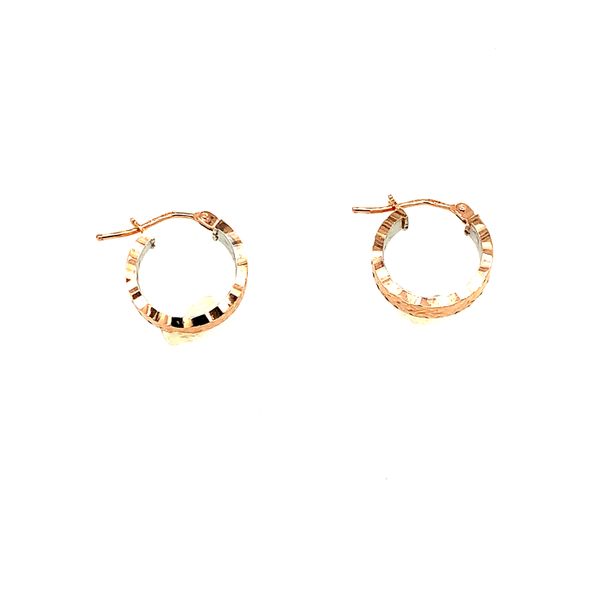 10 Karat Rose Gold Medium Hoop Earrings Image 2 Taylors Jewellers Alliston, ON
