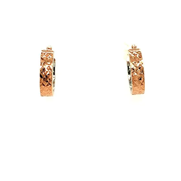 10 Karat Rose Gold Medium Hoop Earrings Taylors Jewellers Alliston, ON