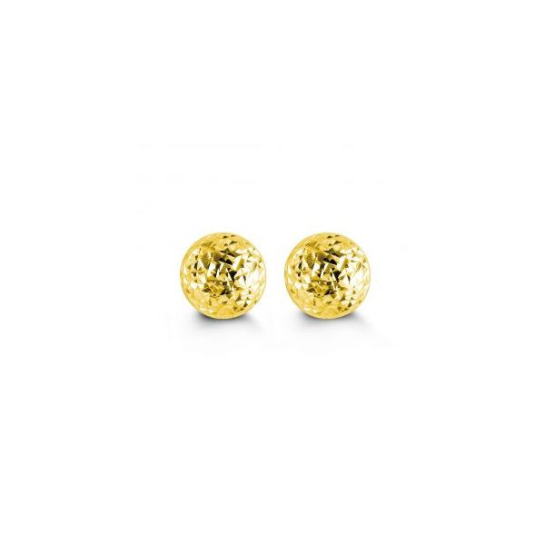 10K YELLOW GOLD  DIAMOND CUT BALL STUD -7MM Taylors Jewellers Alliston, ON