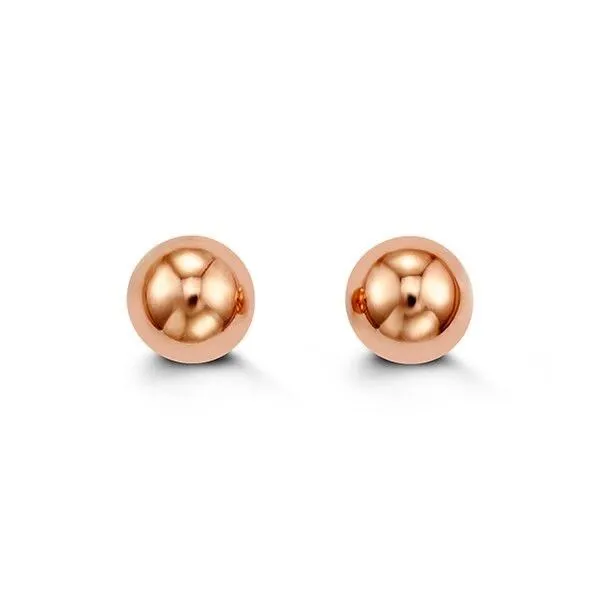 6MM Ball Stud Earrings in 10K Rose Gold - Classic and Elegant Jewelry Taylors Jewellers Alliston, ON