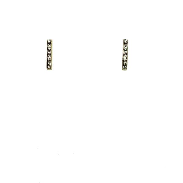 10KT White Gold Bar Earrings Taylors Jewellers Alliston, ON