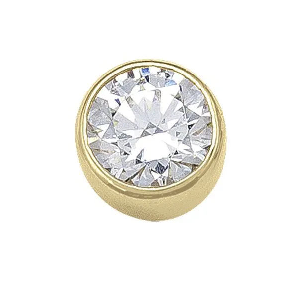10k Yellow Gold 5mm CZ Bezel Stud Earrings - Modern Sophistication Taylors Jewellers Alliston, ON