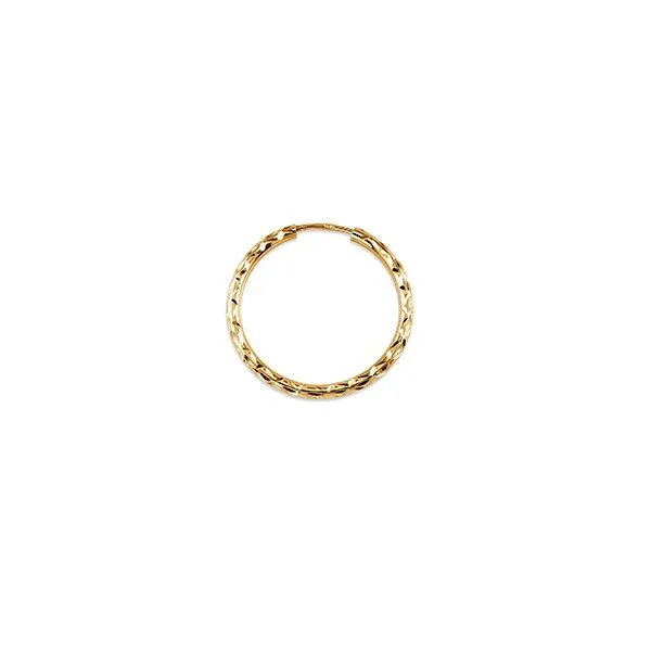 10KT DAZZLES 24MM YELLOW DIAMOND CUT HOOP EARRING Taylors Jewellers Alliston, ON