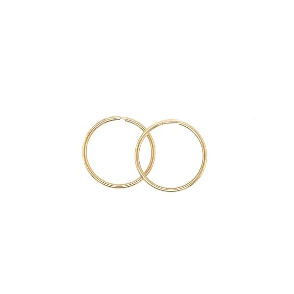 14KT YELLOW GOLD 18MM SLEEPER EARRINGS Taylors Jewellers Alliston, ON