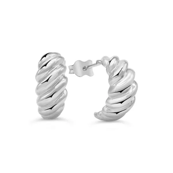 10K White Gold Croissant Earrings Taylors Jewellers Alliston, ON