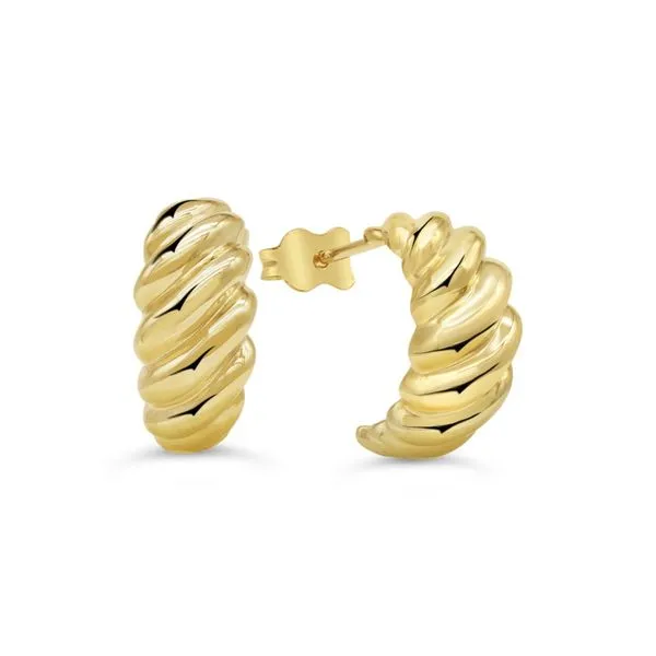 10K Yellow Gold Croissant Earrings Taylors Jewellers Alliston, ON