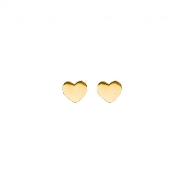 Plain 10KT Gold Heart Studs Taylors Jewellers Alliston, ON