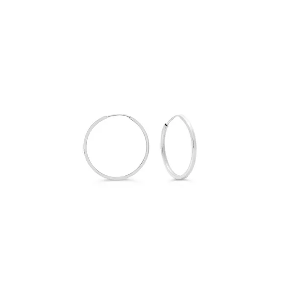 10K White Gold Endless Hollow Hoop Taylors Jewellers Alliston, ON