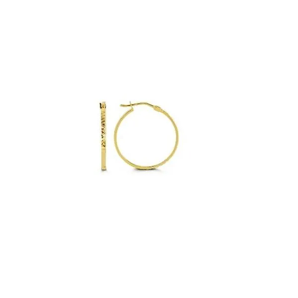 10KT YELLOW DIAMOND CUT SMALL HOOPS 1036F Taylors Jewellers Alliston, ON