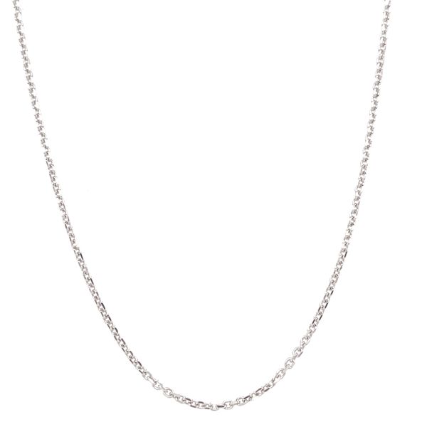 10KT WHITE GOLD ROLO CHAIN LENGTH 18