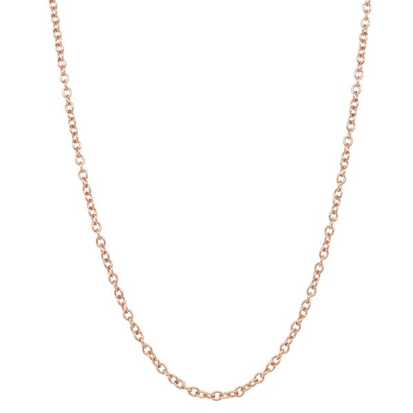 14KT ROSE GOLD CABLE CHAIN LENGTH 18