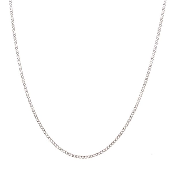 14KT WHITE GOLD CURB CHAIN LENGTH 20