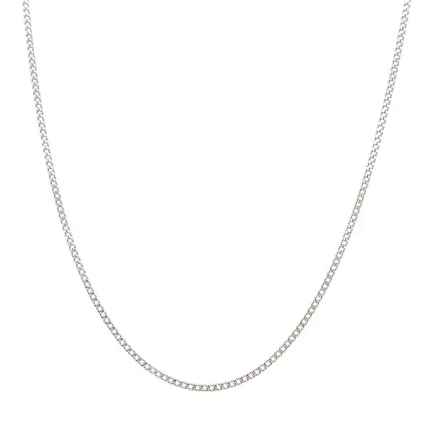 14KT WHITE GOLD CURB CHAIN LENGTH 20
