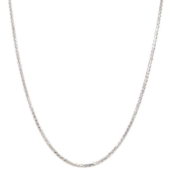 10KT WHITE GOLD ADJUSTABLE WHEAT CHAIN LENGTH 20