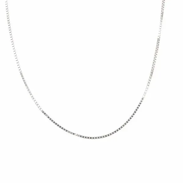 10KT WHITE GOLD BOX CHAIN LENGTH  20