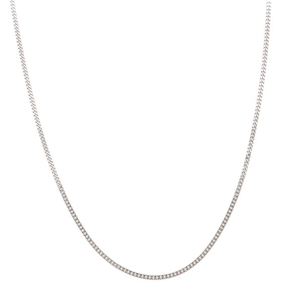 10KT WHITE GOLD CURB CHAIN LENGTH 18