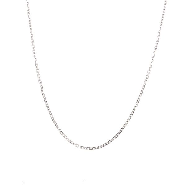 14KT WHITE GOLD CABLE CHAIN 18