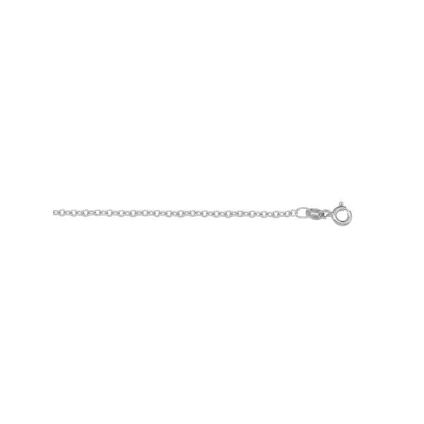 10KT White Gold Cable Link  Chain  16-18