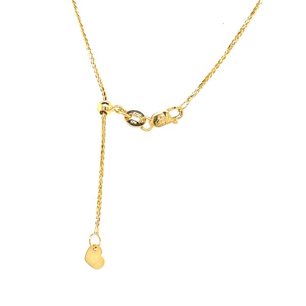 10KT YELLOW GOLD  WHEAT CHAIN ADJUSTABLE 20