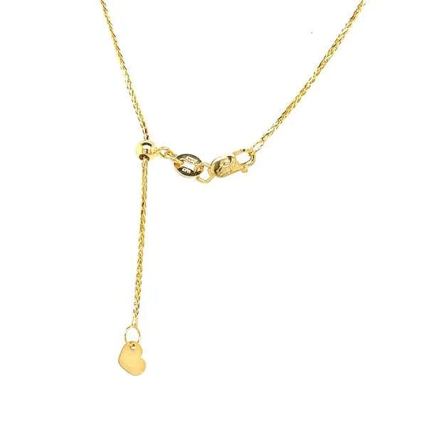 10KT YELLOW GOLD  WHEAT CHAIN ADJUSTABLE 20