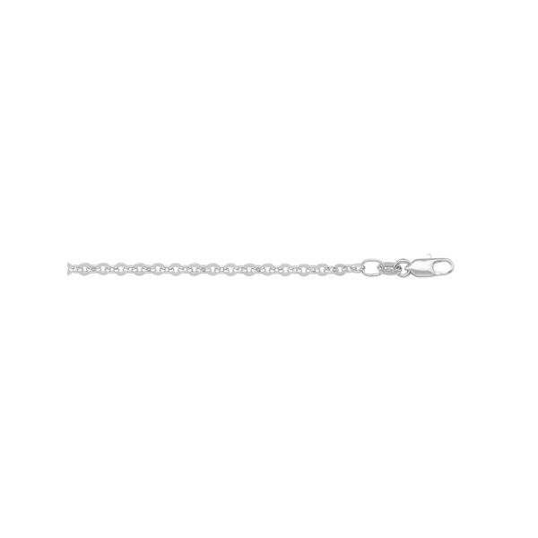 ITALIAN 14KT WHITE GOLD CABLE CHAIN 16