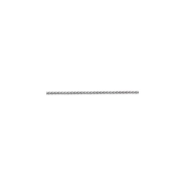 10KT White Gold Adjustable Wheat Chain 20
