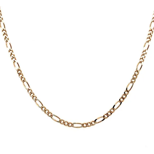 10K Yellow Gold Figaro Chain 20