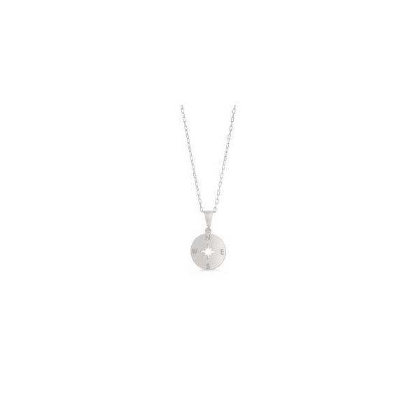 10 KT WHITE GOLD BELLA BLOOM COMPASS NECKLACE Taylors Jewellers Alliston, ON