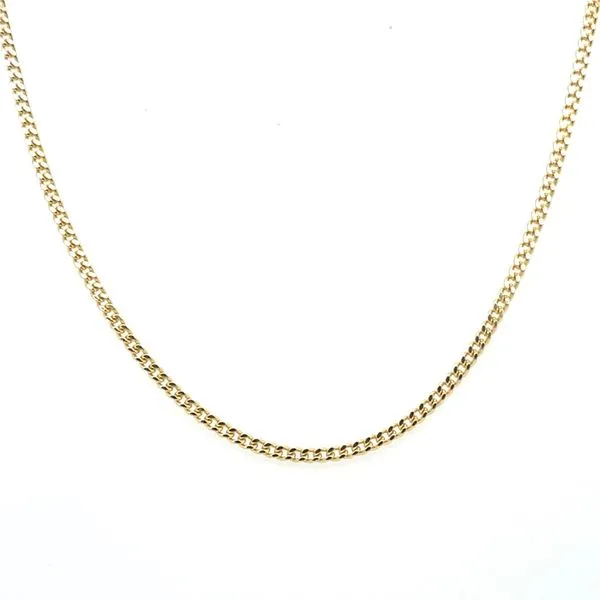 10KT Yellow Gold Curb Chain 18