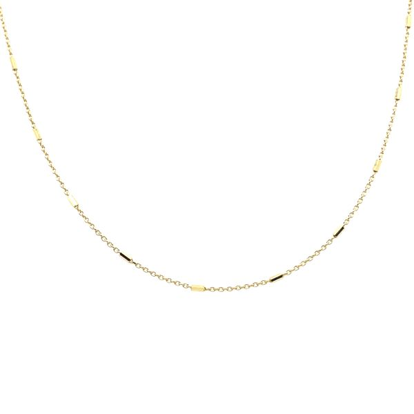 10KT Yellow Gold Tube Link Chain 16