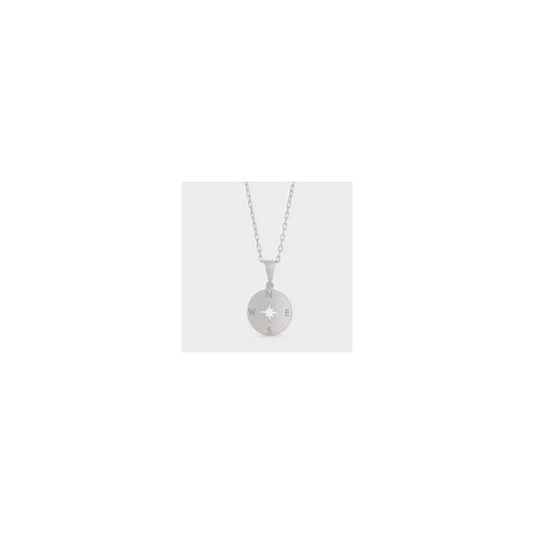 10 KT WHITE GOLD BELLA BLOOM COMPASS NECKLACE Taylors Jewellers Alliston, ON