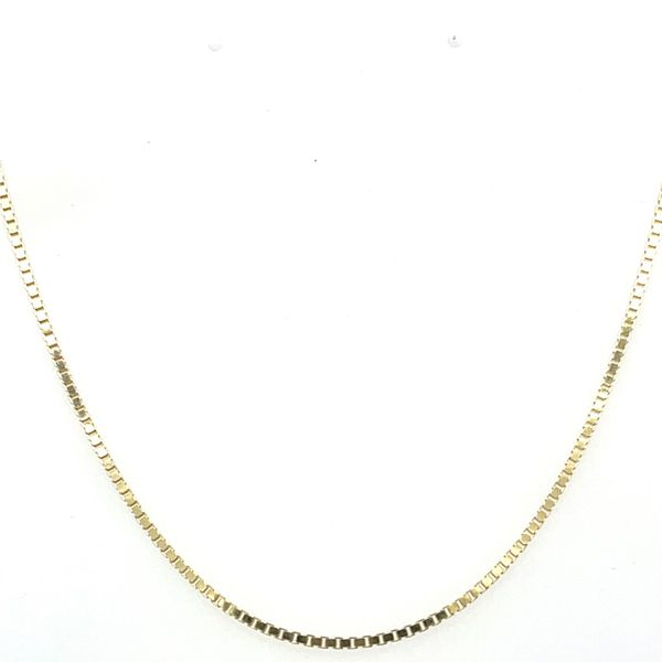 10K Yellow Gold Box Chain Necklace - 18