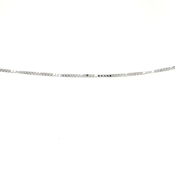 10K White Gold Box Chain 16