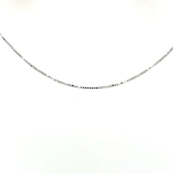 10K White Gold Box Chain 16