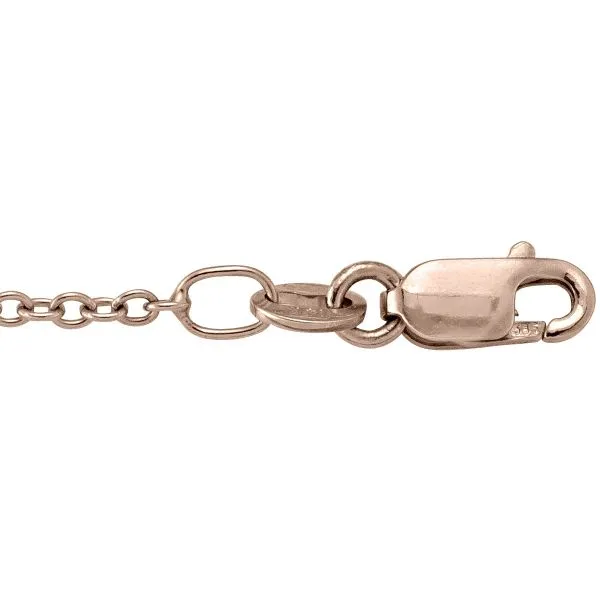 14k Rose Gold Solid Open Cable Link Chain Necklace | 16