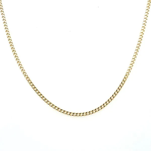 10KT Yellow Gold Curb Chain 22