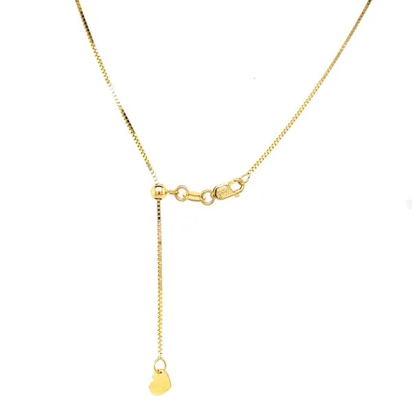 10KT YELLOW GOLD  BOX ADJUSTABLE CHAIN 20