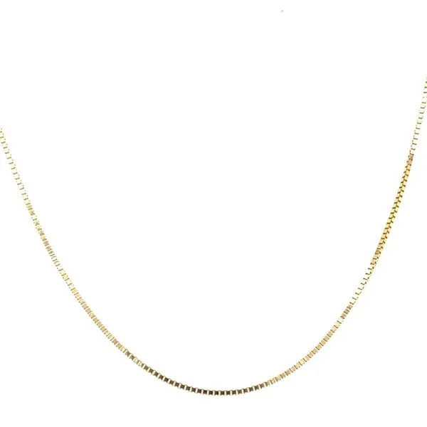 10KT YELLOW GOLD  BOX ADJUSTABLE CHAIN 20