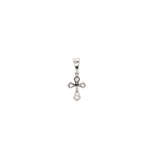 10KT WHITE GOLD CROSS WITH CZ Taylors Jewellers Alliston, ON