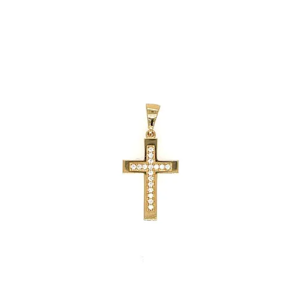 10K Yellow Gold Cross With Cz Taylors Jewellers Alliston, ON