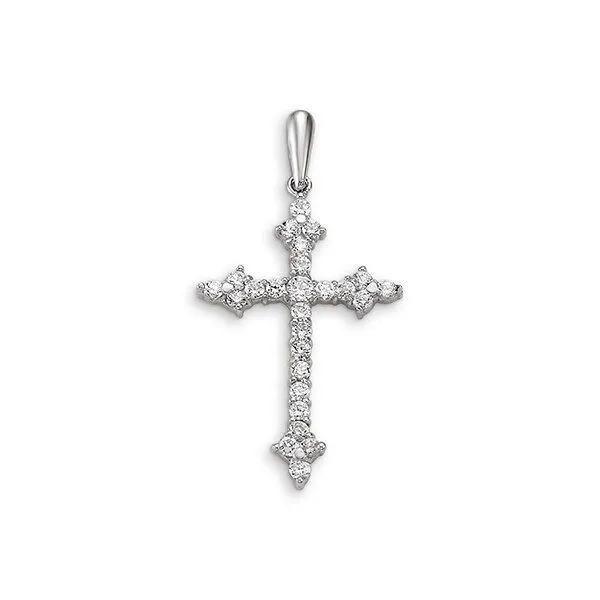 Faith Gold Cross Pendant with CZ Taylors Jewellers Alliston, ON