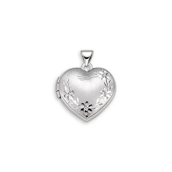10K Gold Flower Heart Locket Taylors Jewellers Alliston, ON