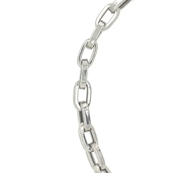 10KT White Gold Open Link Bracelet 7.5