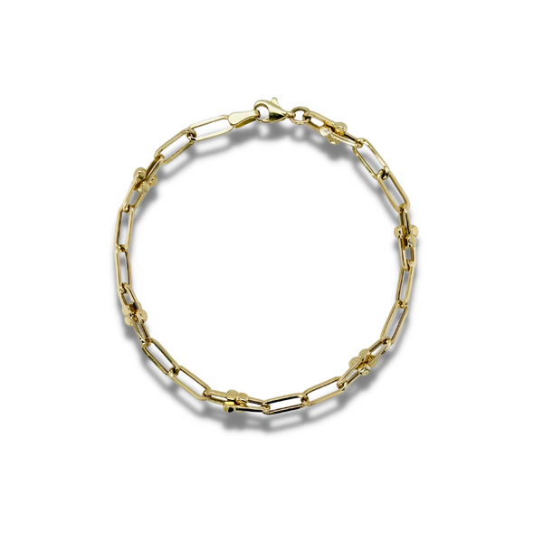 10K Yellow Gold Hollow Oval Link Bracelet Image 2 Taylors Jewellers Alliston, ON