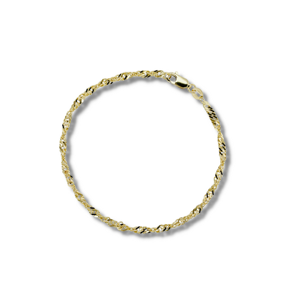 10K Yellow Singapore Bracelet Image 2 Taylors Jewellers Alliston, ON