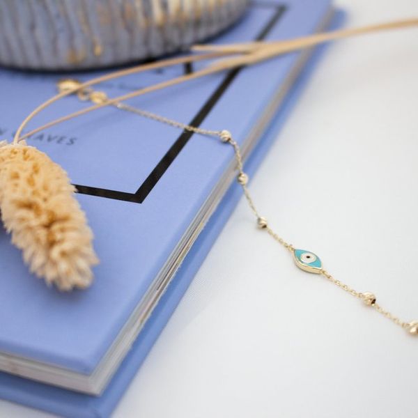Evil Eye With Diamond Cut Bead Bracelet Taylors Jewellers Alliston, ON
