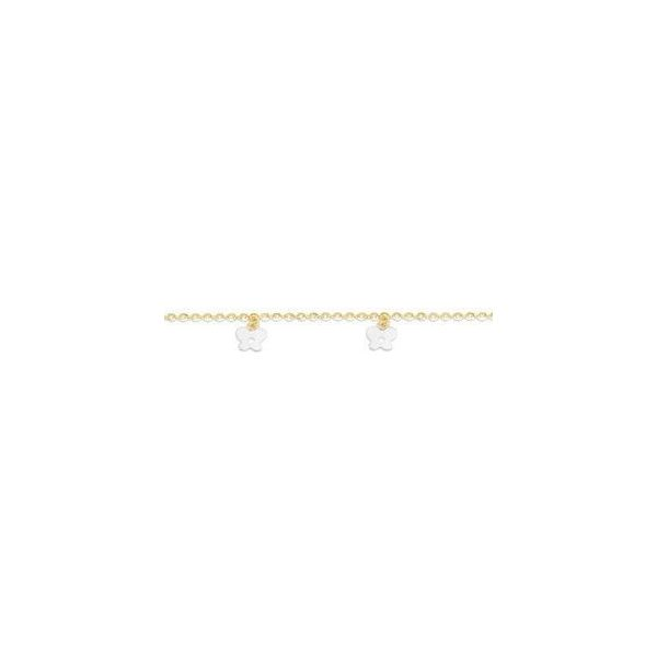10KT YELLOW & WHITE GOLD BUTTERFLY ANKLET Taylors Jewellers Alliston, ON